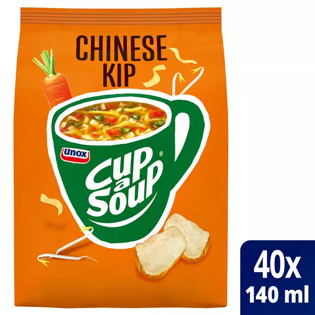 Een Cup-a-Soup Unox machinezak Chinese kip 140ml koop je bij KantoorProfi België BV