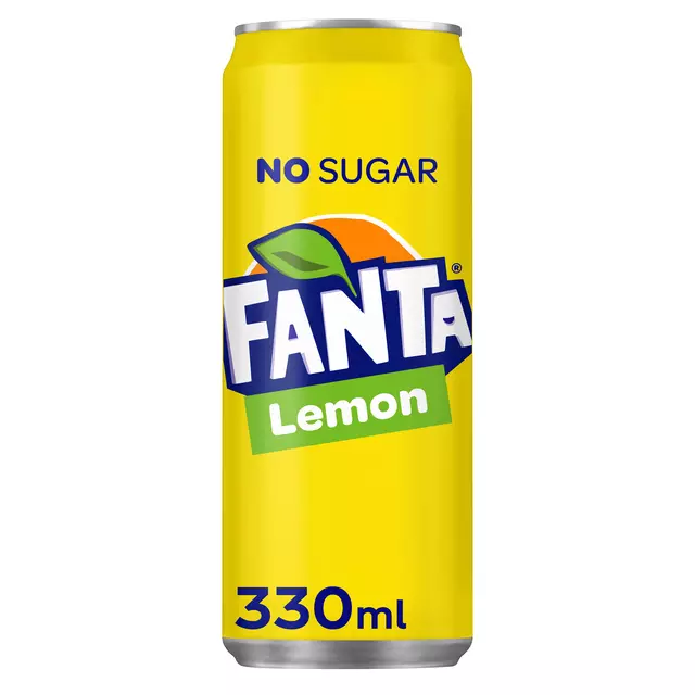Een Frisdrank Fanta lemon zero blik 330ml koop je bij MV Kantoortechniek B.V.