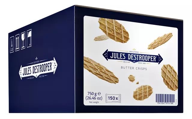 Een Koekjes Jules Destrooper natuurboterwafels doos 150st. koop je bij EconOffice