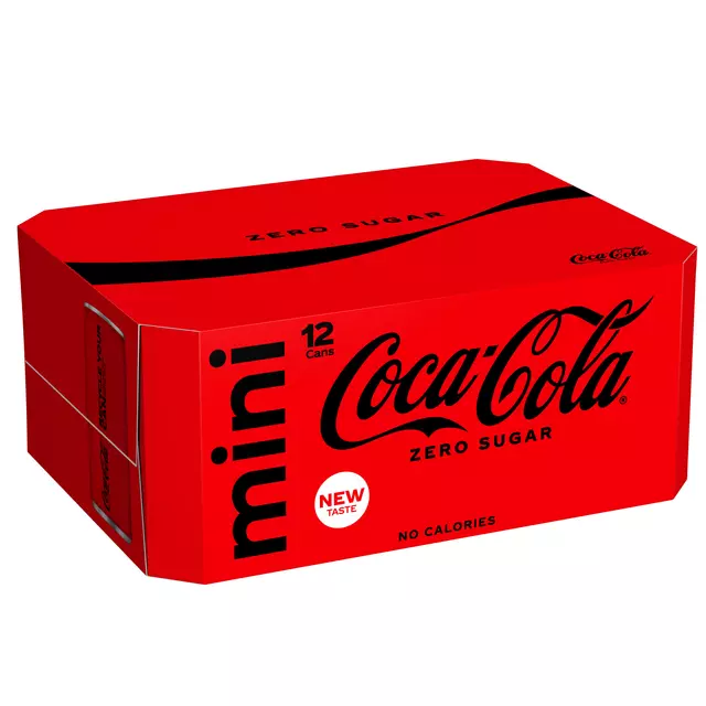 Een Frisdrank Coca Cola zero blik 150ml koop je bij MV Kantoortechniek B.V.
