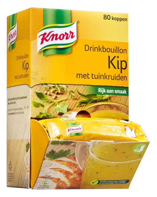 Een Drinkbouillon Knorr kip tuinkruiden koop je bij MV Kantoortechniek B.V.