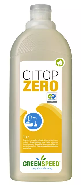 Een Afwasmiddel Greenspeed Citop Zero 1 liter koop je bij Van Leeuwen Boeken- en kantoorartikelen