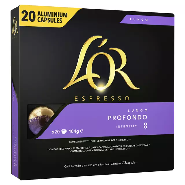 Een Koffiecups L'Or espresso Lungo Profondo 20 stuks koop je bij L&N Partners voor Partners B.V.