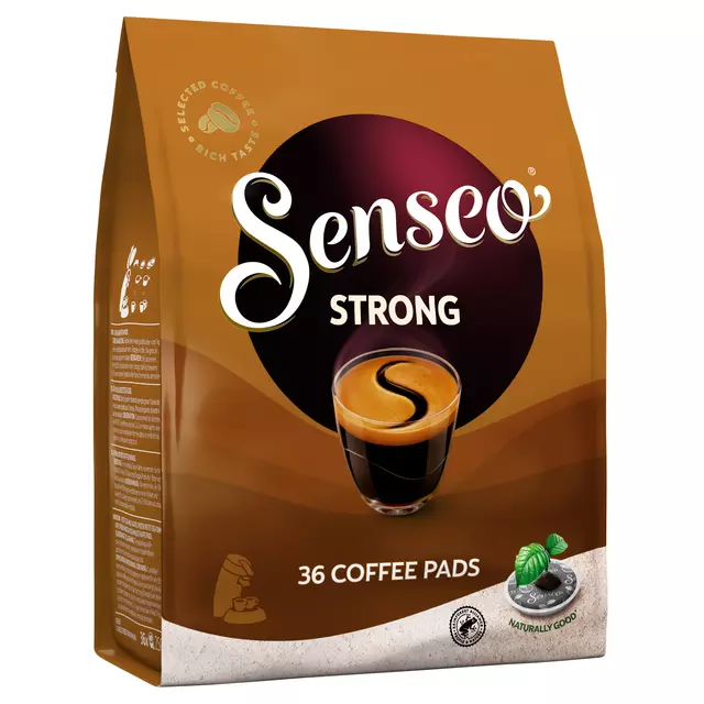 Een Koffiepads Douwe Egberts Senseo strong 36 stuks koop je bij MV Kantoortechniek B.V.