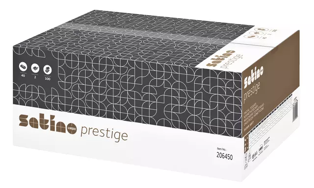 Een Facial tissues Satino Prestige 2-laags 100vel wit 206450 koop je bij MV Kantoortechniek B.V.