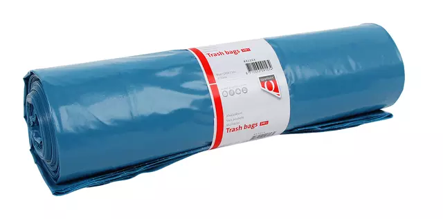 Een Afvalzak Quantore LDPE T70 240L blauw extra stevig 65/25x140cm 10 stuks koop je bij Kantoorvakhandel van der Heijde