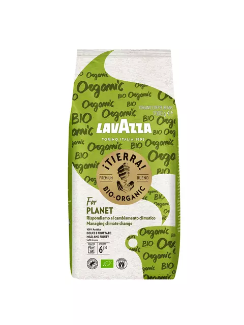 Een Koffie Lavazza bonen Tierra organic bio 1000gr koop je bij Totaal Kantoor Goeree