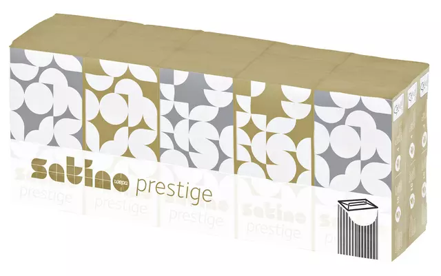 Een Zakdoek Satino Prestige 4-laags 15x10st wit 113940 koop je bij KantoorProfi België BV