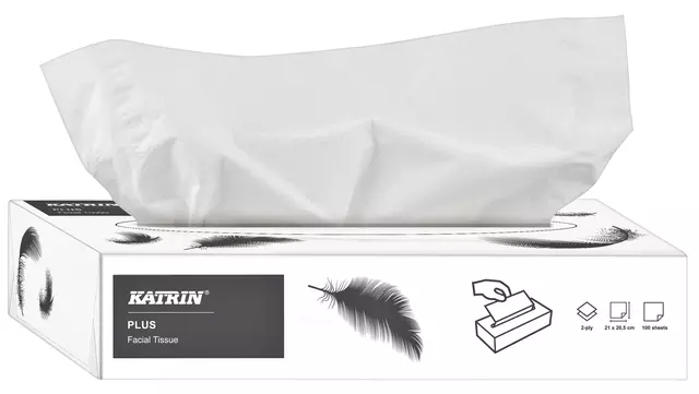 Een Facial tissues Katrin 2-laags 100vel wit 11797 koop je bij L&N Partners voor Partners B.V.