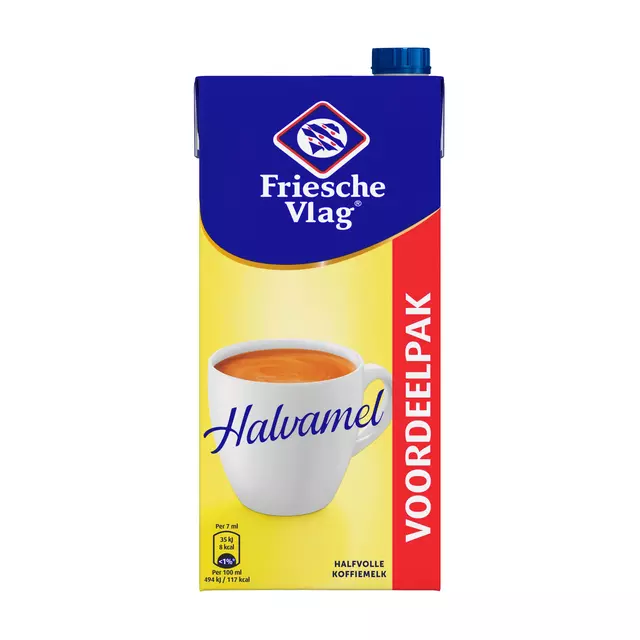 Een Koffiemelk Friesche Vlag halvamel 930ml koop je bij KantoorProfi België BV