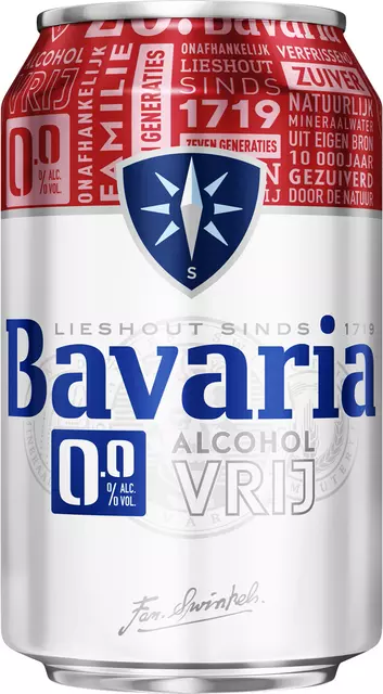 Een BIER BAVARIA 0.0 BLIK 330ML koop je bij Kantoorvakhandel van der Heijde