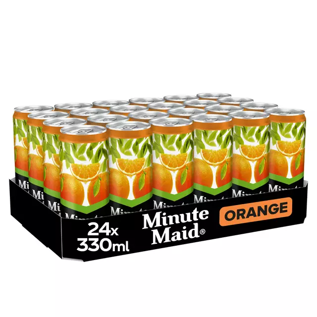 Een Frisdrank Minute Maid orange blik 330ml koop je bij Van Leeuwen Boeken- en kantoorartikelen