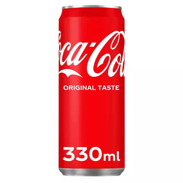 Een Frisdrank Coca Cola Regular blik 330ml koop je bij MV Kantoortechniek B.V.