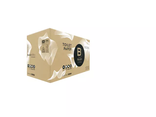 Een Toiletpapier BlackSatino Original ST10 systeemrol 2-laags 712vel wit 313830 koop je bij Totaal Kantoor Goeree