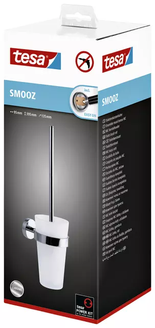 Een Toiletborstelset tesa® Smooz verchroomd metaal zelfklevend koop je bij KantoorProfi België BV