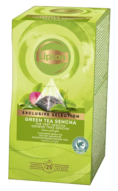 Een Thee Lipton Exclusive groene thee sencha 25x2gr koop je bij KantoorProfi België BV