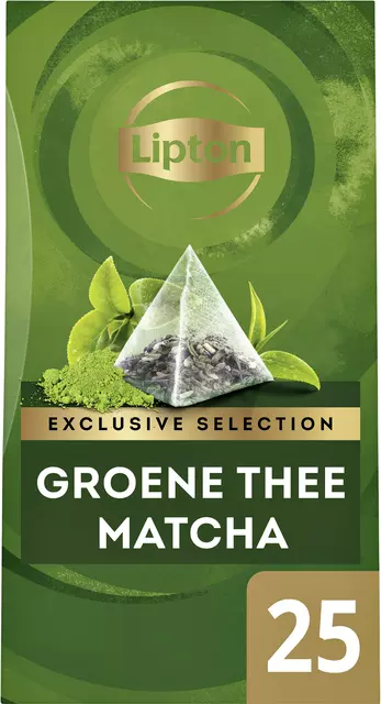 Een Thee Lipton Exclusive groene thee matcha 25x2gr koop je bij Kantoorvakhandel van der Heijde