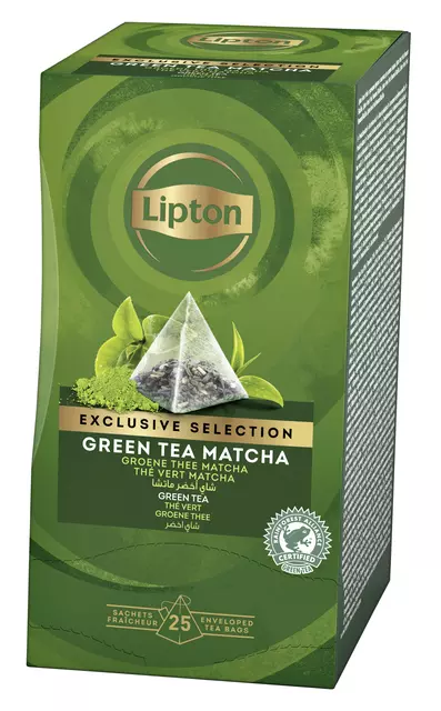 Een Thee Lipton Exclusive groene thee matcha 25x2gr koop je bij MV Kantoortechniek B.V.