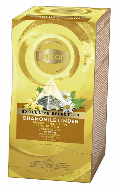 Een Thee Lipton Exclusive kamille linde 25x2gr koop je bij Van Leeuwen Boeken- en kantoorartikelen