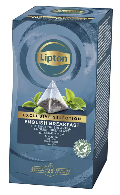 Een Thee Lipton Exclusive English breakfast 25x2gr koop je bij KantoorProfi België BV