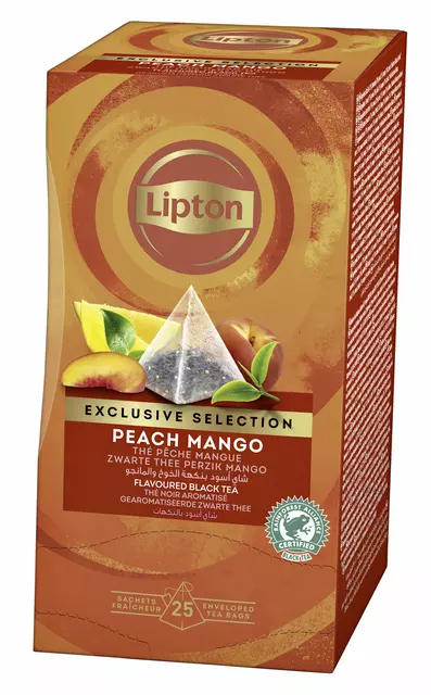 Een Thee Lipton Exclusive perzik mango 25x2gr koop je bij Totaal Kantoor Goeree