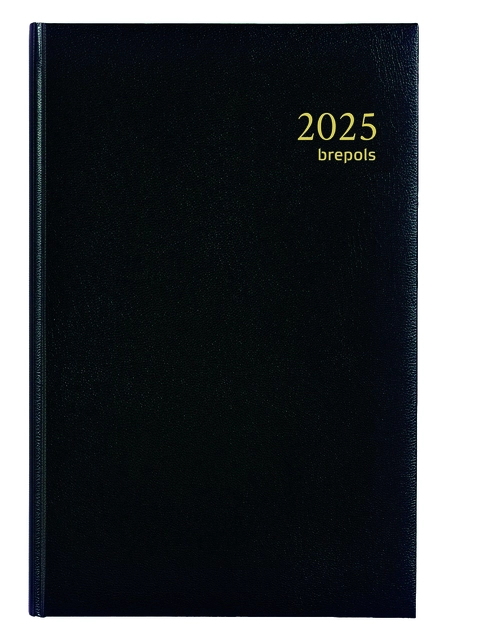 Een Agenda 2025 Brepols Saturnus Lima 2dagen/1pagina zwart koop je bij KantoorProfi België BV