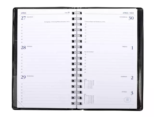 Buy your Agenda 2025 Ryam Memoplan 7 Suprema ringplastic 7dagen/2pagina's zwart at QuickOffice BV