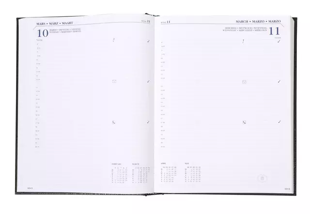 Een Agenda 2025 Ryam Manager Mundior 1 jour/1 page noir koop je bij QuickOffice BV