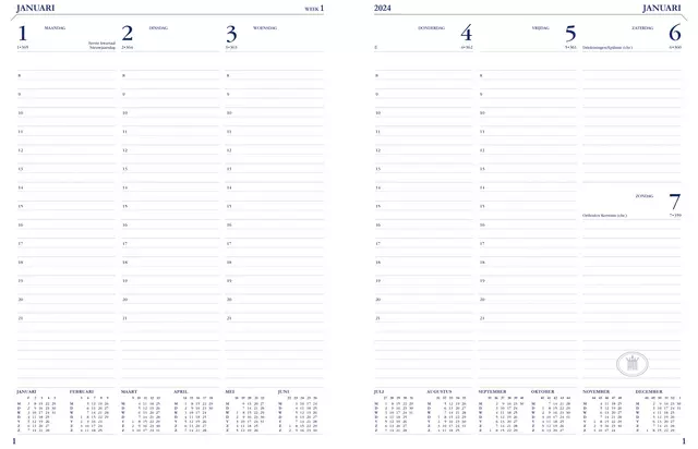 Een Agenda 2025 Ryam Weekplan Mundior 7dagen/2pagina's zwart koop je bij KantoorProfi België BV