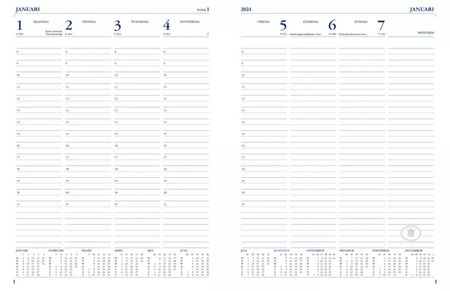 Een Agenda 2025 Ryam Weekend Desk Lazio 7 jours/2 pages assorti koop je bij Van Hoye Kantoor BV