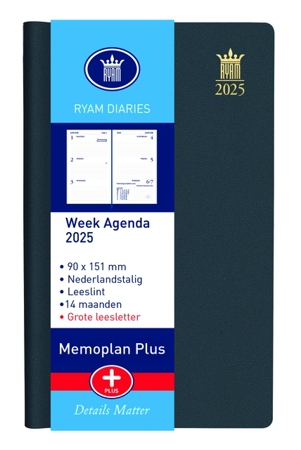 Een Agenda 2025 Ryam Memoplan 7 Plus Mundior 7dagen/2pagina's assorti koop je bij NiceSupplies.nl