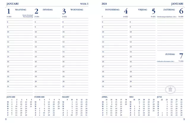 Een Agenda 2025 Ryam Weekplan Plus Mundior 7dagen/2pagina's zwart koop je bij Tonerinktshop