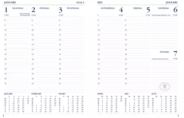 Een Agenda 2025 Ryam semaine Plus Mundior 7 jours/2 pages rouge koop je bij Van Hoye Kantoor BV