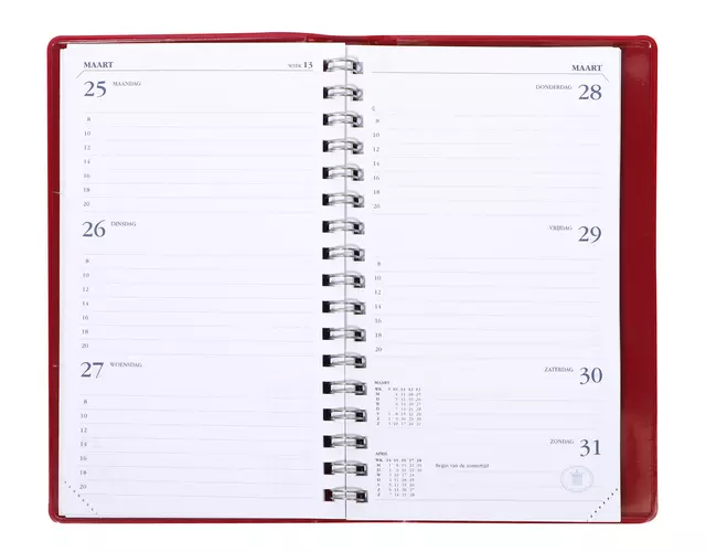 Buy your Agenda 2025 Ryam Memoplan 7 Suprema ringplasic 7dagen/2pagina's bordeaux at QuickOffice BV