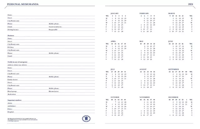 Agenda 2025 Ryam Executive Mundior 7dagen/2pagina's bordeaux