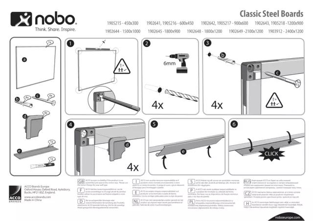 Een Whiteboard Nobo Classic 90x120cm staal koop je bij Alles voor uw kantoor