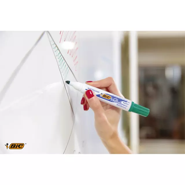 Een Viltstift Bic Velleda 1701 whiteboard rond large groen koop je bij EconOffice