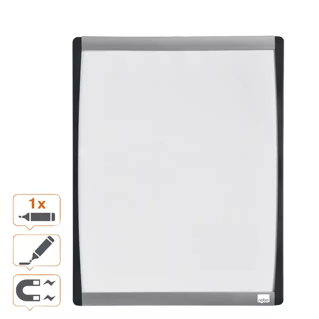 Een Whiteboard Nobo 35.5x28cm gewelfd koop je bij EconOffice