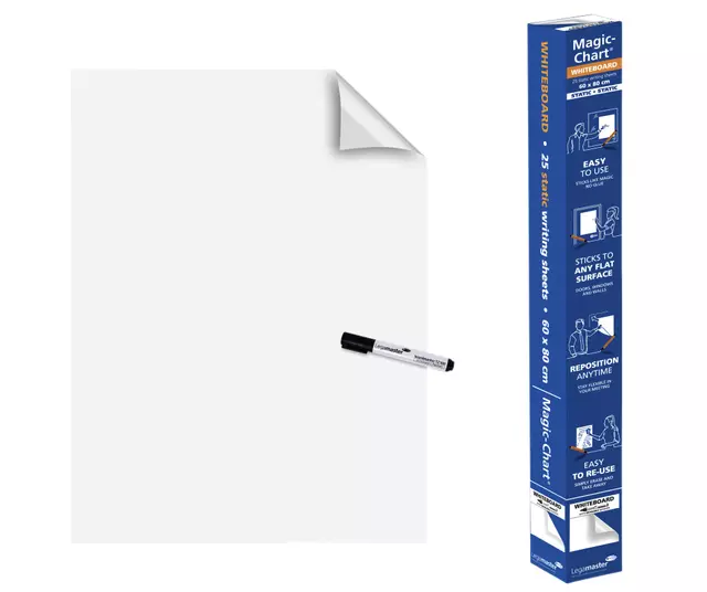 Een Magic-Chart Legamaster Whiteboard 60x80cm wit koop je bij L&N Partners voor Partners B.V.