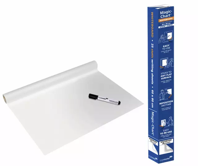 Een Magic-Chart Legamaster Whiteboard 60x80cm wit koop je bij Van Leeuwen Boeken- en kantoorartikelen