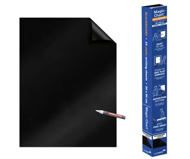 Een Magic-Chart Legamaster Whiteboard 60x80cm zwart koop je bij KantoorProfi België BV