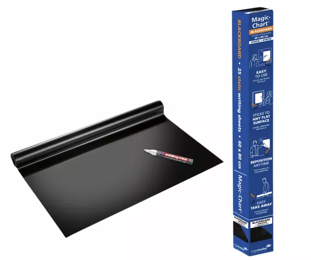 Een Magic-Chart Legamaster Whiteboard 60x80cm zwart koop je bij KantoorProfi België BV