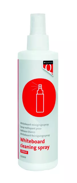 Een Whiteboard reinigingsspray Quantore 250ml koop je bij Van Hoye Kantoor BV