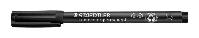 Een Viltstift Staedtler Lumocolor 313 permanent S zwart koop je bij Van Hoye Kantoor BV