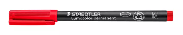 Een Viltstift Staedtler Lumocolor 317 permanent M rood koop je bij Van Hoye Kantoor BV