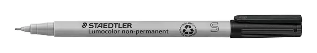 Een Viltstift Staedtler Lumocolor 311 non permanent S zwart koop je bij EconOffice
