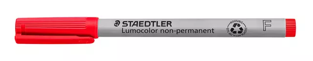 Een Viltstift Staedtler Lumocolor 316 non permanent F rood koop je bij Van Hoye Kantoor BV