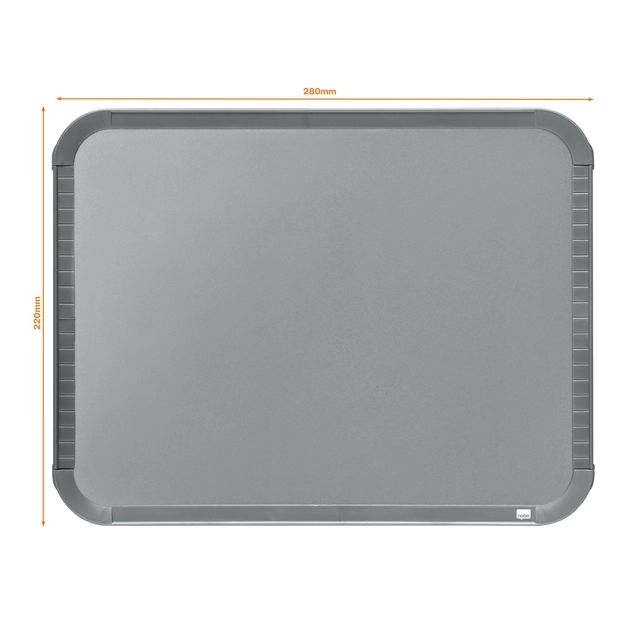 Een Whiteboard Nobo Slim Line 22x28cm zilver koop je bij Buro De Peuter