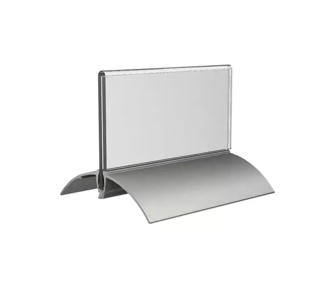 Een Tafelnaambord Europel 52x100mm acryl aluminium 2st koop je bij KantoorProfi België BV