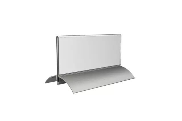 Een Tafelnaambord Europel 61x150mm acryl aluminium 2st koop je bij KantoorProfi België BV